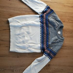 GAP merino wool blend nordic fair isle sweater
